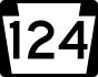 Pennsylvania Route 124 marker