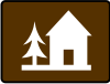 Youth hostel road sign.svg