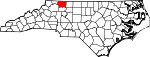 State map highlighting Surry County