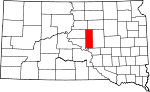 State map highlighting Hyde County