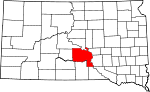 State map highlighting Lyman County