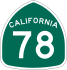 State Route 78 marker
