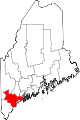 State map highlighting Cumberland County
