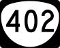 Oregon Route 402 marker