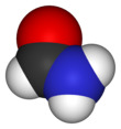 Space-filling model of the formamide molecule