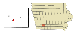 Location of Corning, Iowa