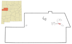 Location of Laguna, New Mexico