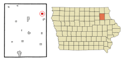 Location of Clermont, Iowa