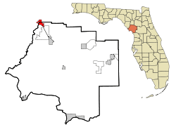 Location in Levy County and the state of Florida