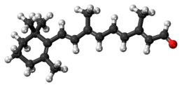 Ball-and-stick model of the retinal molecule