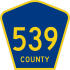 County Route 539 marker