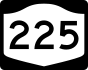 New York State Route 225 marker