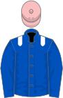 Royal blue, white epaulets, pink cap