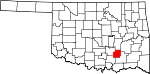 State map highlighting Coal County