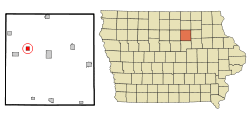 Location of Bristow, Iowa