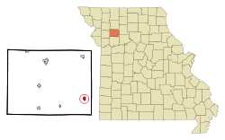 Location of Braymer, Missouri
