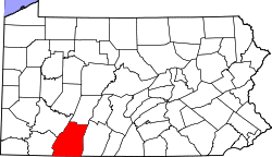 Map of Somerset County, Pennsylvania