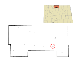 Location of Gardena, North Dakota