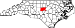 State map highlighting Chatham County