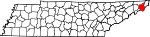State map highlighting Carter County