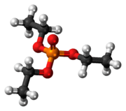 Ball-and-stick model of triethyl phosphate