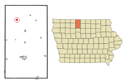 Location of Swea City, Iowa