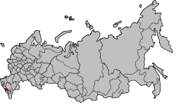 Location of the Kabardino-Balkarian ASSR within the Russian SFSR.