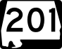 State Route 201 marker