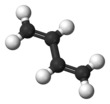 Ball-and-stick model of 1,3-butadiene