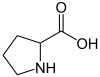 Structural formula of proline