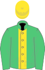 Emerald Green, Yellow stripe, Yellow cap
