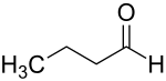 Structural formula of Butyraldehyde