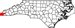 State map highlighting Cherokee County