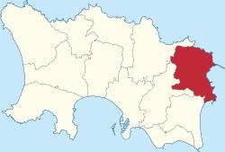 Location of Saint Martin in Jersey