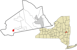 Location in Schenectady County and the state of New York.