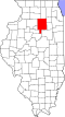 State map highlighting LaSalle County