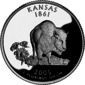 Kansas quarter dollar coin