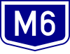 M6 motorway shield