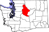 State map highlighting Chelan County