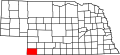 State map highlighting Dundy County