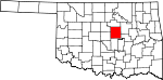 State map highlighting Lincoln County