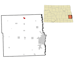 Location of Hunter, North Dakota