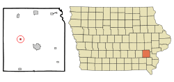 Location of West Chester, Iowa
