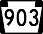 Pennsylvania Route 903 marker