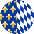 Coat of Arms of Isabeau of Bavaria (round shild).svg