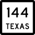 State Highway 144 marker