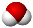 Space-filling model of water