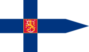 The Finnish Army uses the tailed state flag as its colour. The tailed state flag is used by all units and branches which don't have flag of their own.