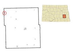 Location of Wimbledon, North Dakota