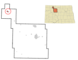 Location of Kenmare, North Dakota